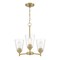 Designers Fountain Westin 3 Light Modern Brushed Gold with Clear Glass Shades Chandelier For Dining Rooms 95783-BG - alternate 1